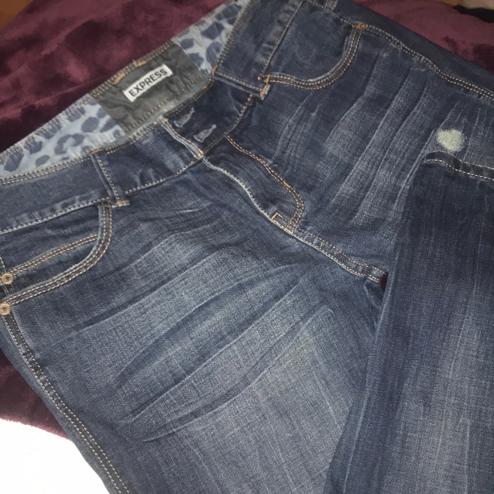 Dark straight leg jeans